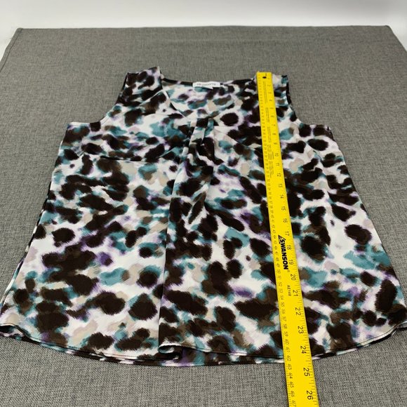 Liz Claiborne Multicolor Sleeveless blouse Medium Lightweight 100% Polyester - Picture 7 of 13